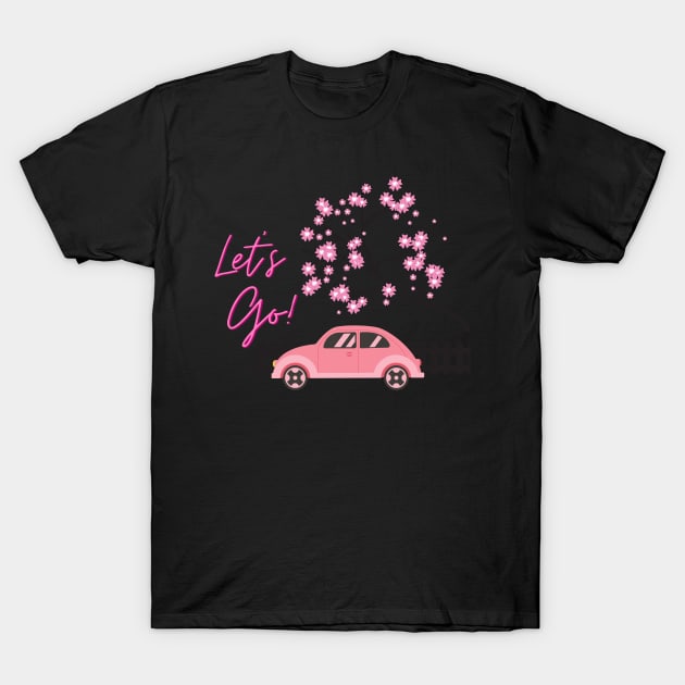 Pink travel T-Shirt by PedaDesign